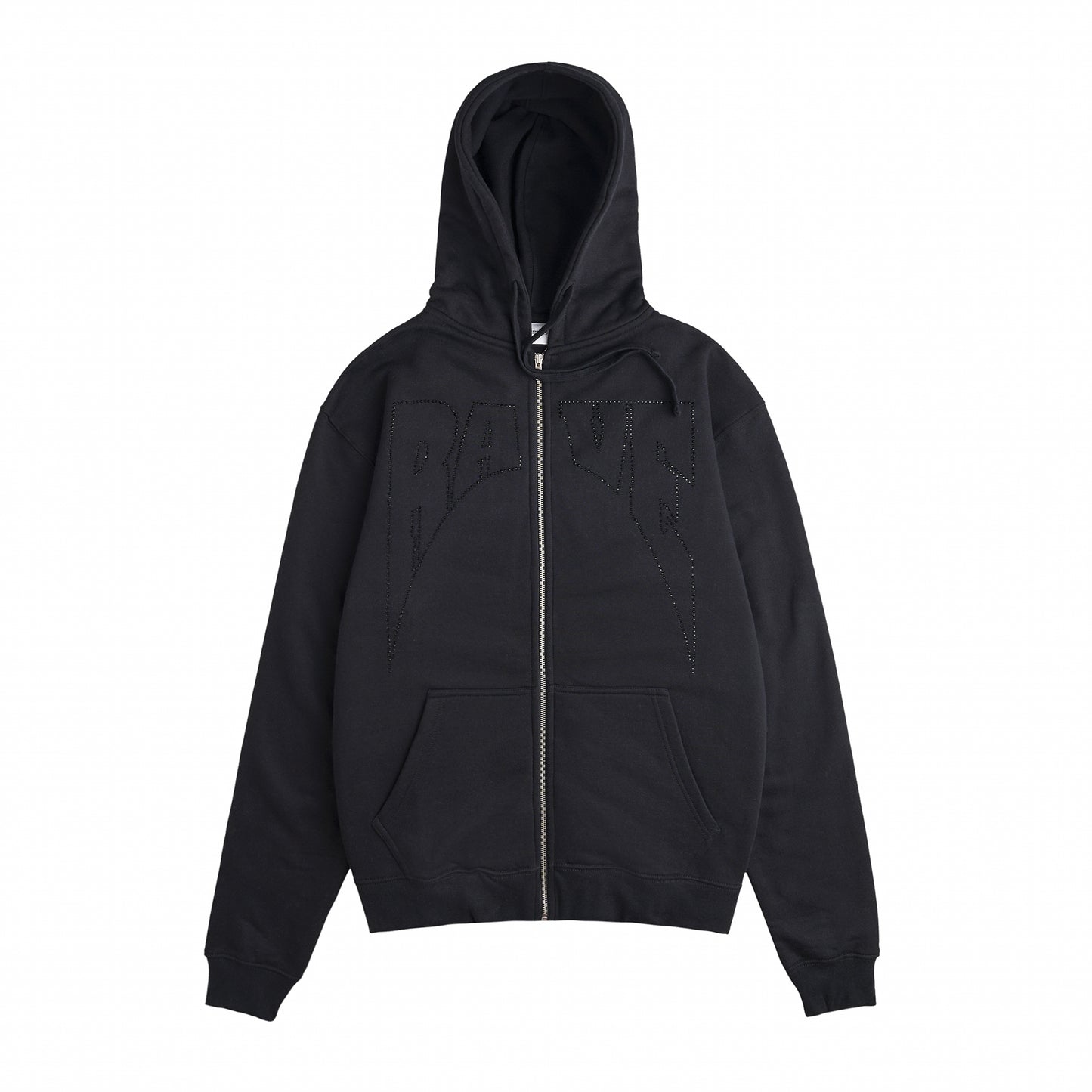 ACADEMY zip hoodie black rhinestones