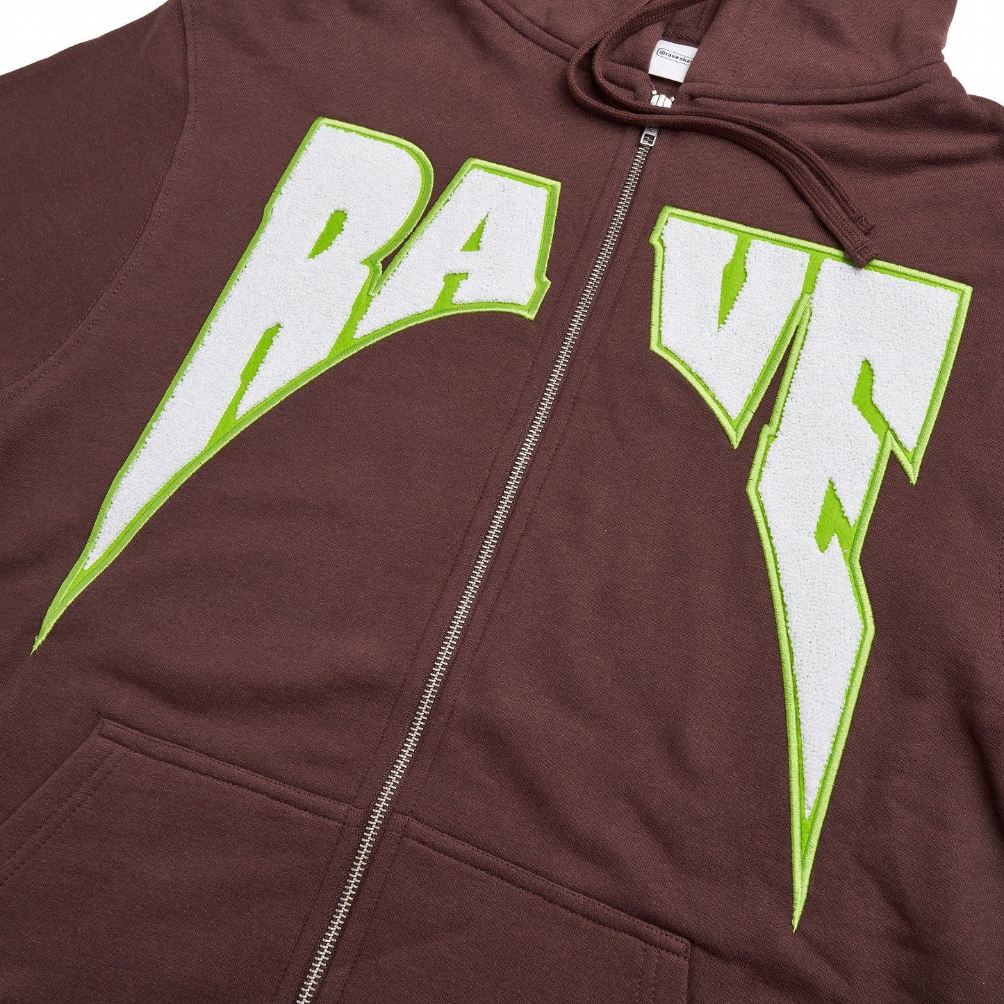 ACADEMY zip hoodie dark brown