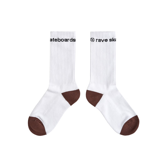 CORE LOGO socks white/brown