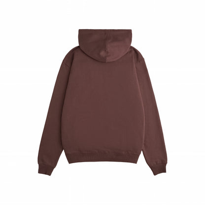 ACADEMY zip hoodie dark brown