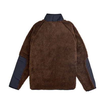 F&B sherpa fleece jacket dark brown