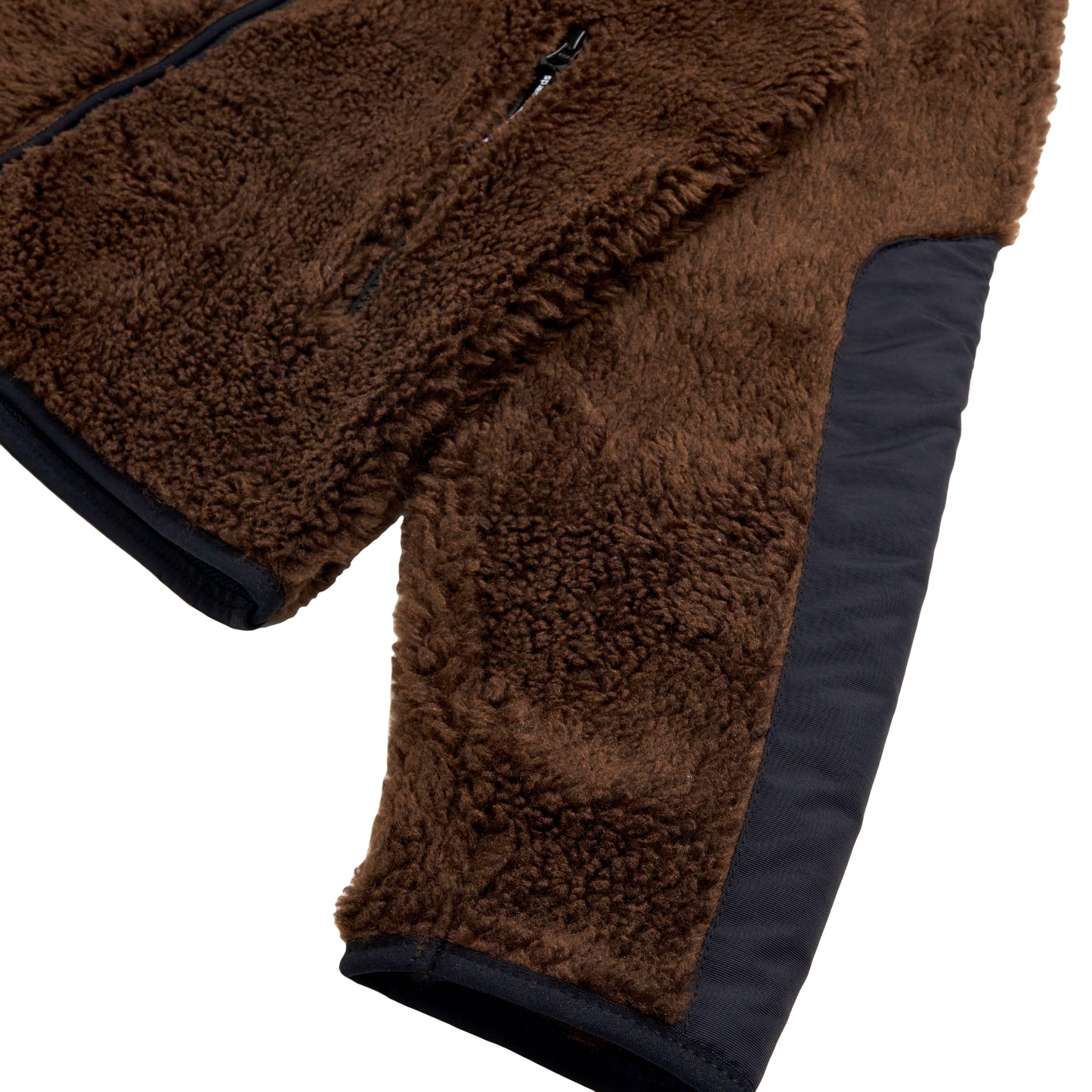 F&B sherpa fleece jacket dark brown