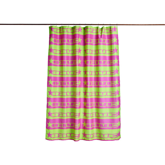 DONNIE shower curtain acid lime pink