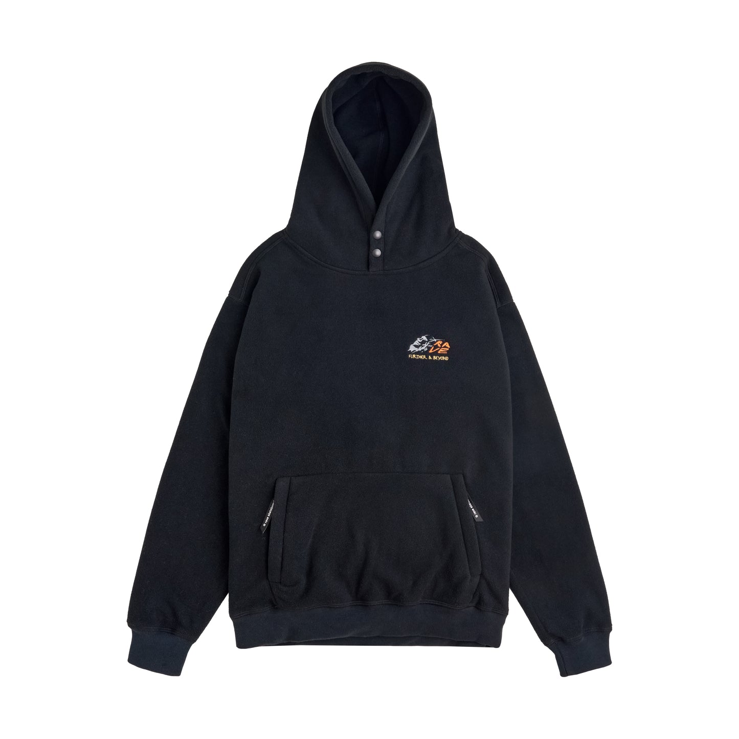 F&B polar fleece hoodie black