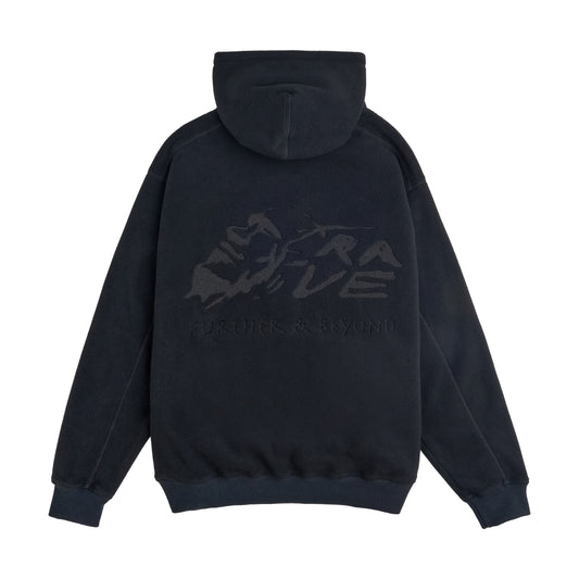 F&B polar fleece hoodie black