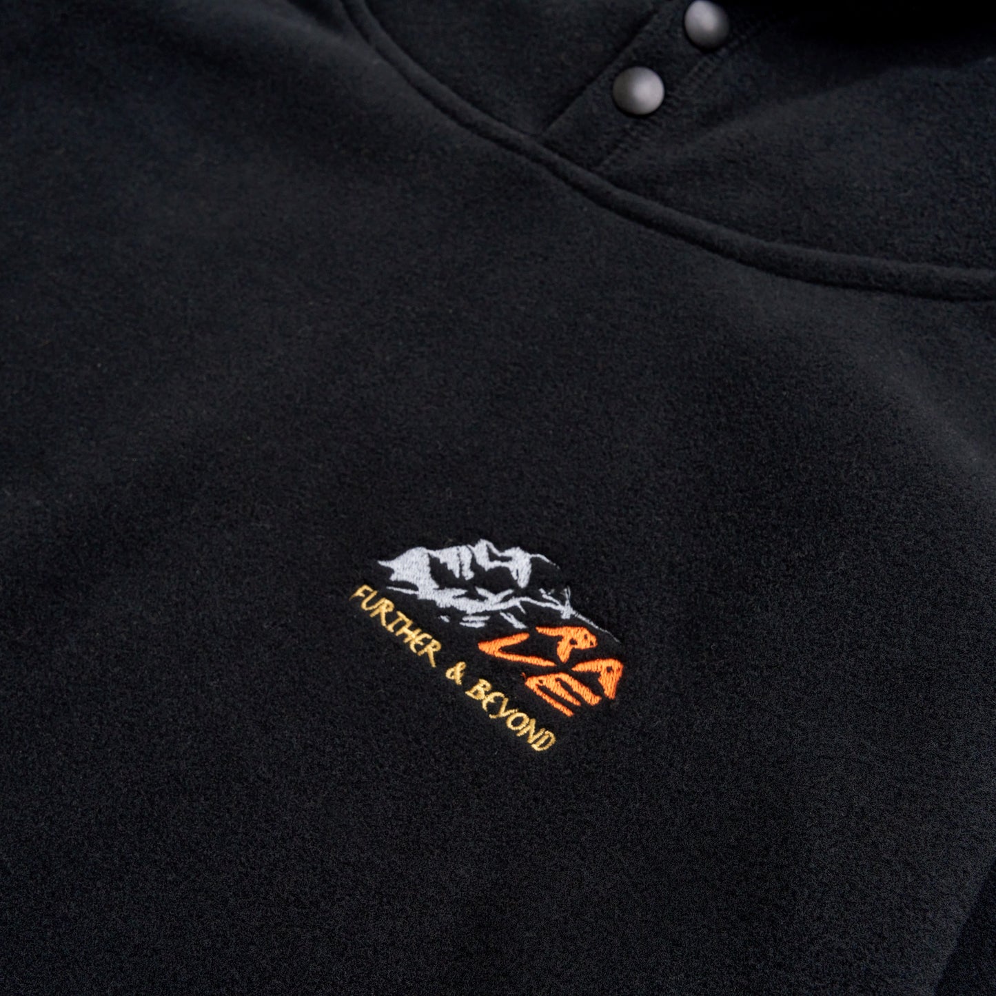 F&B polar fleece hoodie black