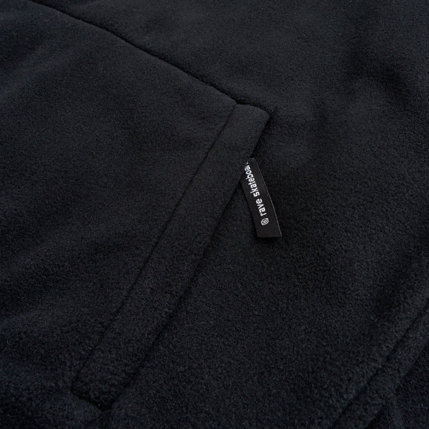 F&B polar fleece hoodie black