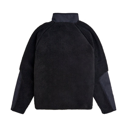 F&B sherpa fleece jacket black