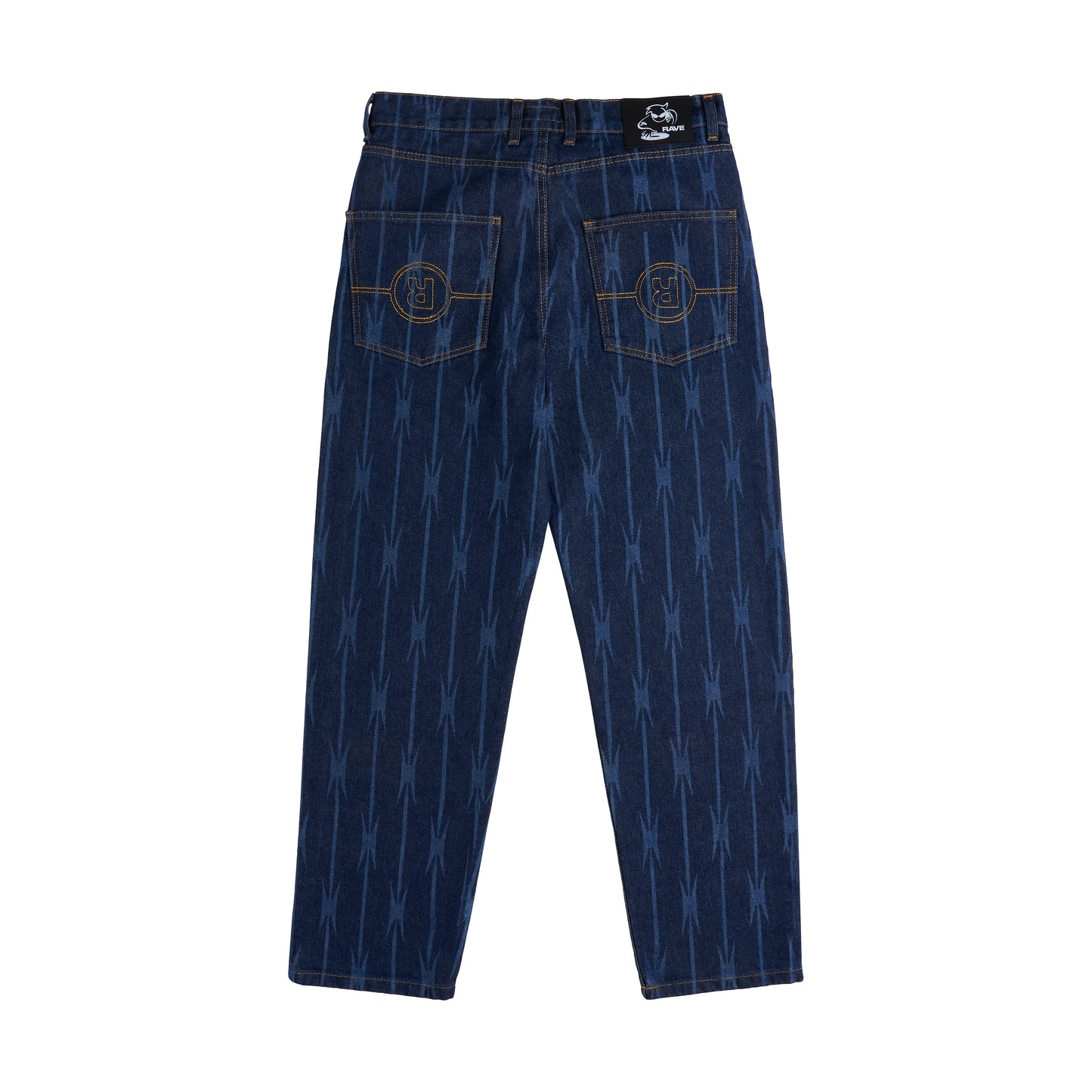 GROS DENIM blue laser engraved