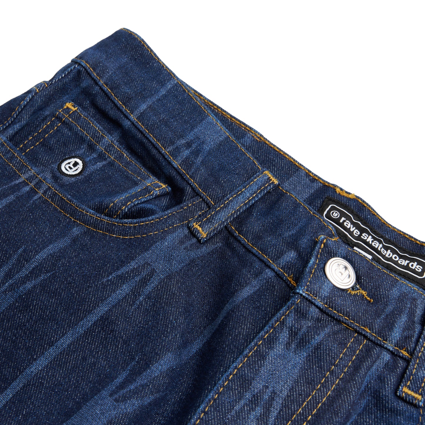 GROS DENIM blue laser engraved