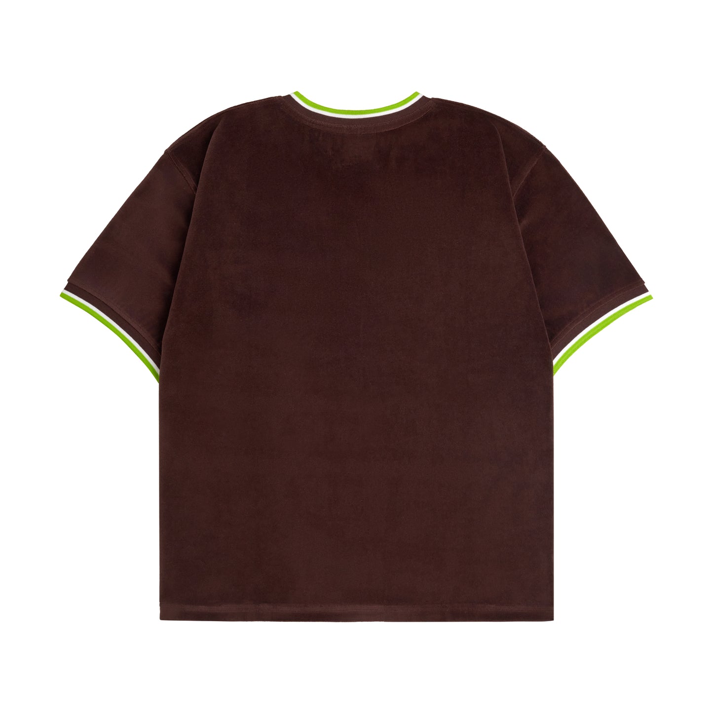 CHRISSY velvet v-neck tee brown