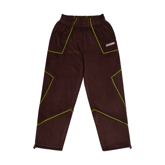 CHRISSY velvet trackpant brown