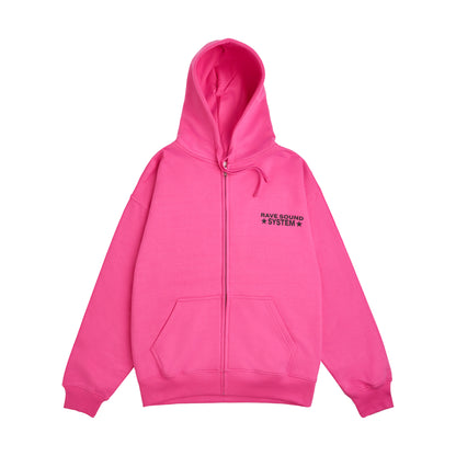 RSS zip hoodie hot pink