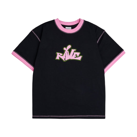 DEKCIW ringer tee black pink