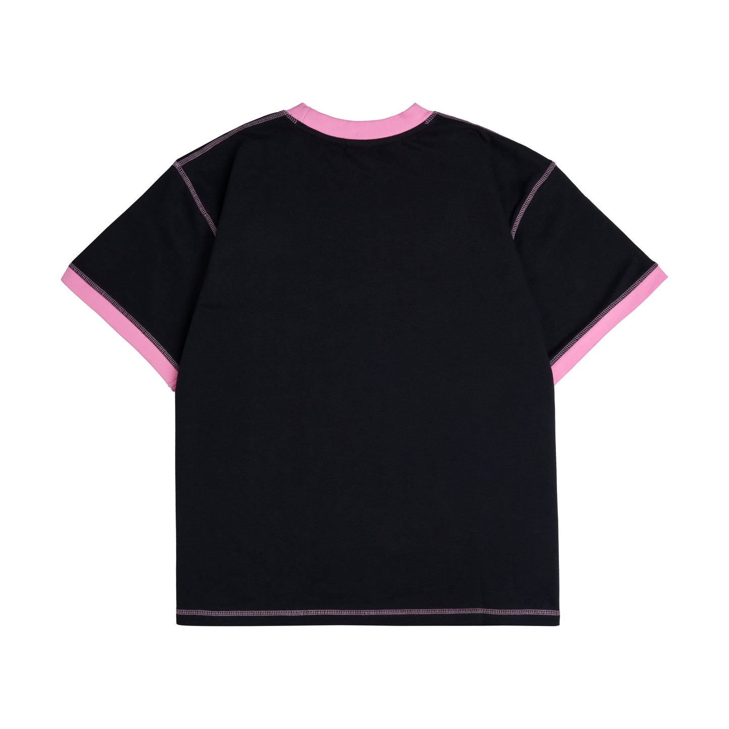 DEKCIW ringer tee black pink