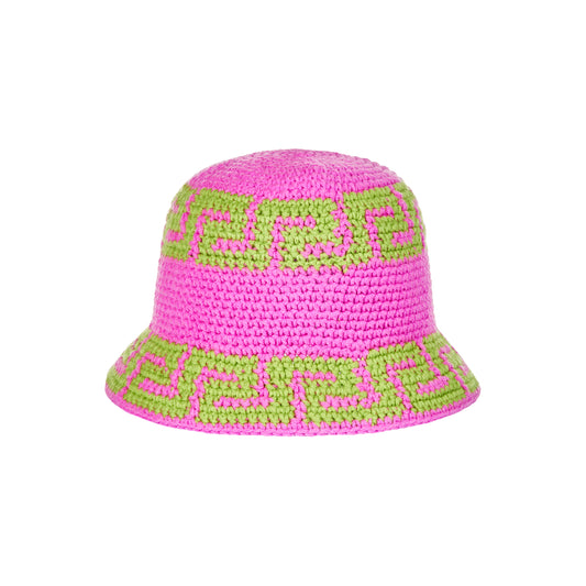 RRRrrr! crochet hat pink lime