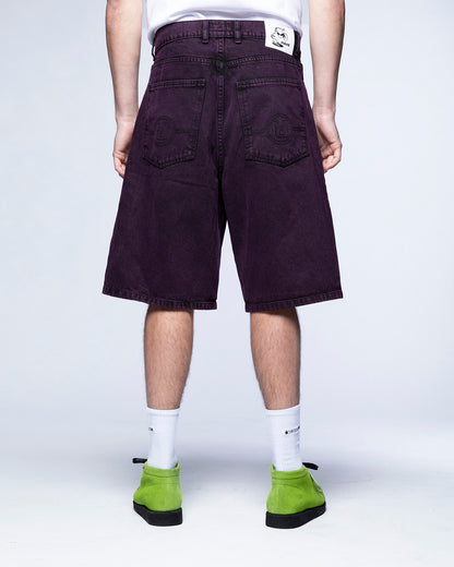 TRES GROS DENIM short purple acid