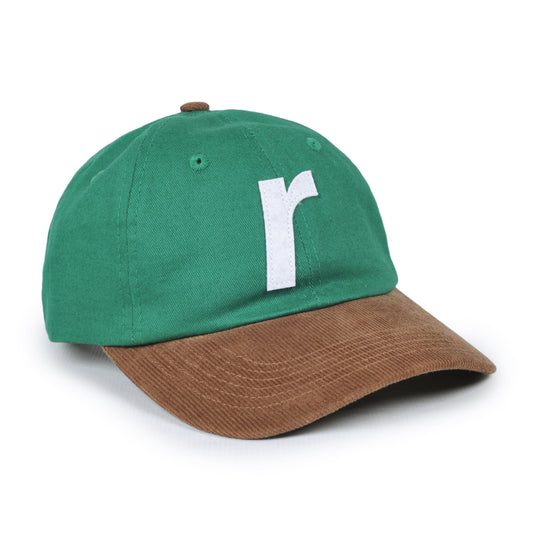 R LOGO 2 tones cap forest / light brown - RAVE skateboards